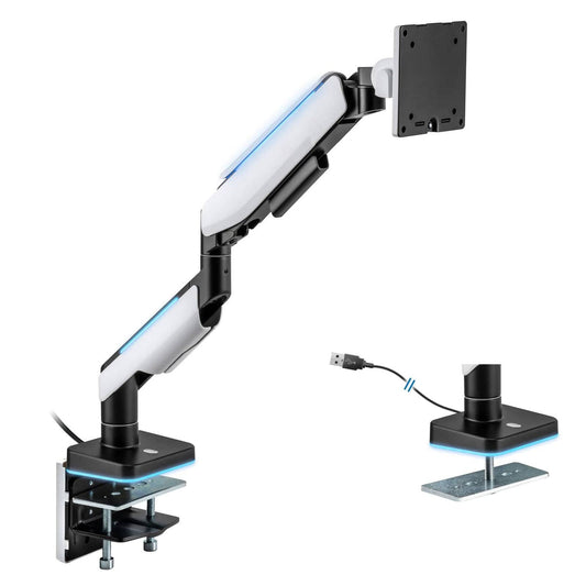 Mount-It! MI-4881 Brazo de monitor individual de alta resistencia para pantallas ultra anchas de hasta 49"