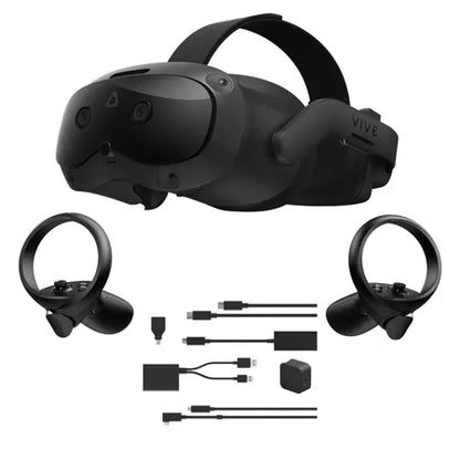 Visor de realidad virtual HTC VIVE Focus Vision con controladores, edición para el consumidor, paquete con kit de streaming (Fabricante: 99HAUM042-00)