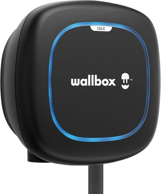 Wallbox Pulsar MAX, Cargador para Vehículo Eléctrico 22 kW, Tipo 2 Trifasico Wi-Fi, Bluetooth OCPP