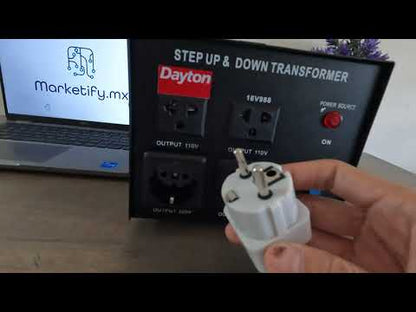 DAYTON Transformador escalonado 16V988, 3000w (3kva) 110v a 220v convertidor