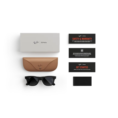 Ray-Ban Meta Wayfarer, Negro mate/Grafito degradado polarizado, Estándar