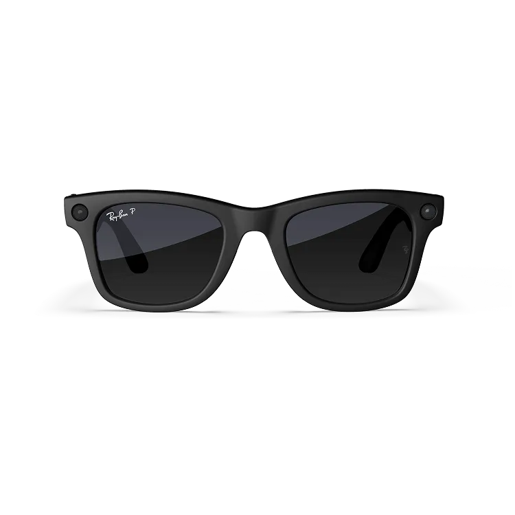 Ray-Ban Meta Wayfarer, Negro mate/Grafito degradado polarizado, Estándar
