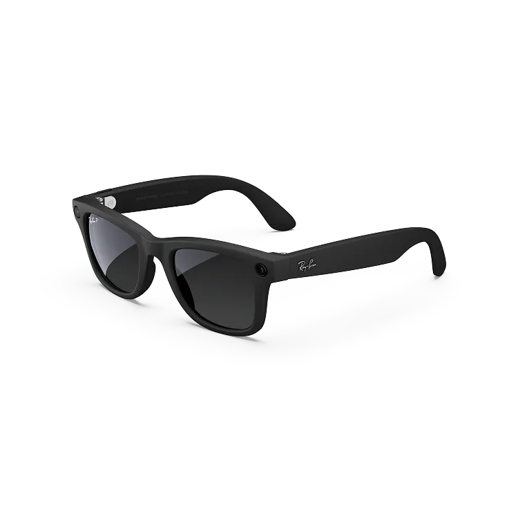 Ray-Ban Meta Wayfarer, Negro mate/Grafito degradado polarizado, Estándar