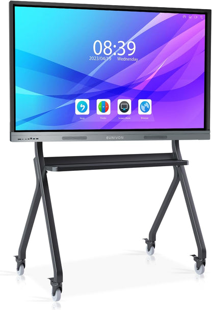Pizarra inteligente 4K UHD de 55 pulgadas, pizarra blanca electrónica con pantalla táctil, pizarra blanca interactiva para aula y negocios (soporte de pared incluido)