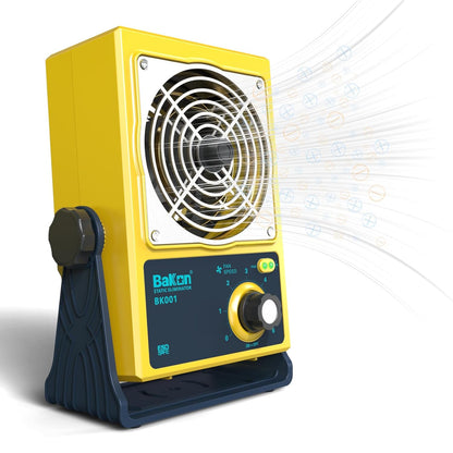 BAKON Ventilador de iones antiestáticos, Ventilador eléctrico de iones, Eliminador estático, Mantenimiento de fabricación electrónica, Laboratorio de investigación científica, Embalaje de chips para