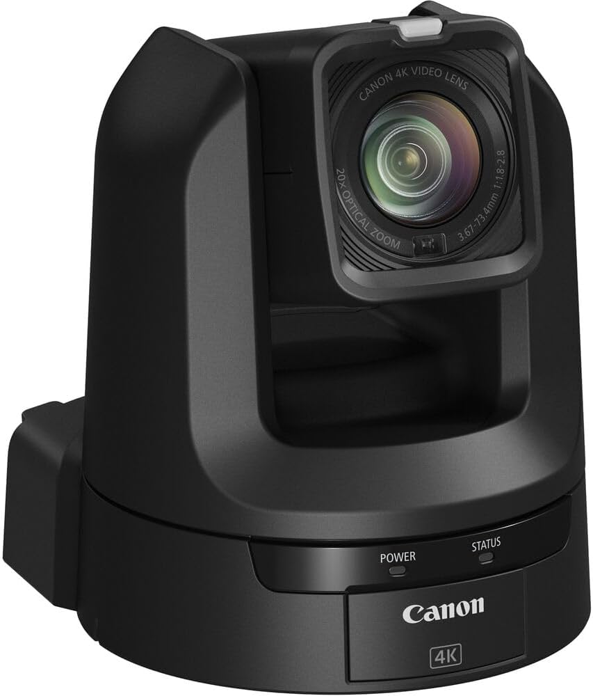 Canon CR-N300 Pro PTZ Cámara BK 20x Lente de zoom óptico, 1 2/3 "4k 30P Sensor AF híbrido, 3G-SDI, HDMI, IP, salida de video USB, NDI | HX2, SRT-Church, Eventos en vivo, Conferencia de transmisión,