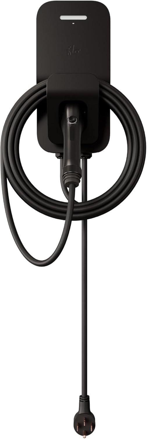 FLO Home X3 - Estación de carga de vehículos eléctricos de nivel 2, 12 kW a 50 amp/240 V, NEMA 14-50 cargador rápido para todos los vehículos eléctricos (J1772), certificado UL/Energy Star, cable de
