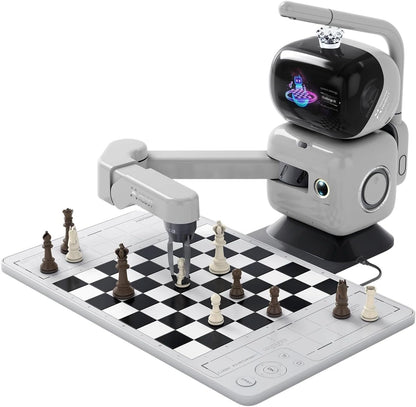 Robot de ajedrez AI RC3G-N con brazo robótico tablero de ajedrez electrónico para computadora, 25 niveles de IA, más de 1200 ejercicios, entrenador de final, reproducción de juegos clásicos