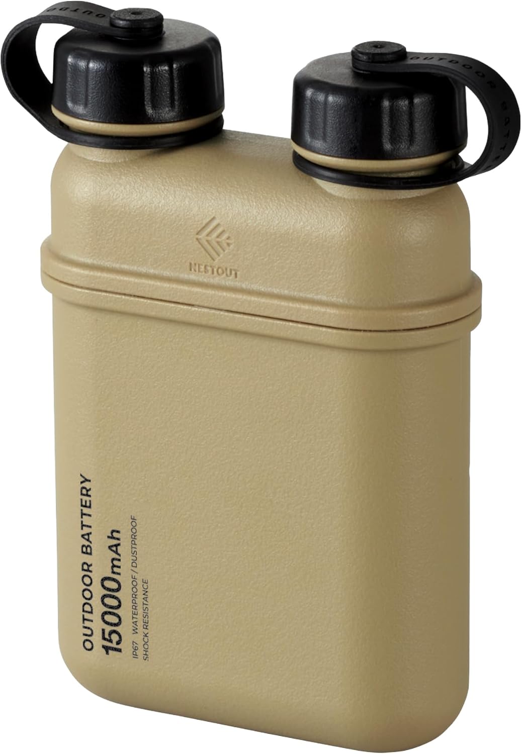 ELECOM NESTOUT - Cargador de energía resistente de 15000 mAh, cargador para exteriores, 32 W USB-C de carga rápida, resistente al agua, IP67, duradero, a prueba de golpes, paquete de batería para