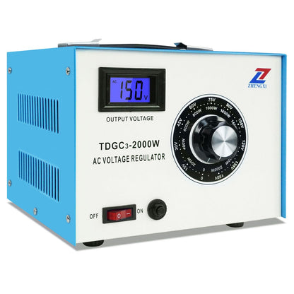 ZHENGXI Transformador Variac Variac de 2000 W Max 20 Amp, Regulador de Voltaje de Salida de 0-150 Voltios para Enchufe de EE. UU