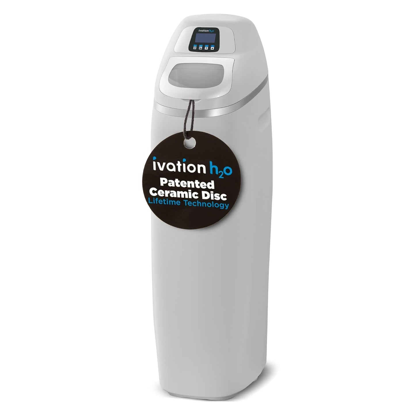 Ivation H2O IVAWS40K200RL - Sistema de suavizante de agua de 40.000 granos, suavizador de agua, con discos de cerámica patentados, regeneración automática de agua blanda para toda la casa, reduce el magnesio