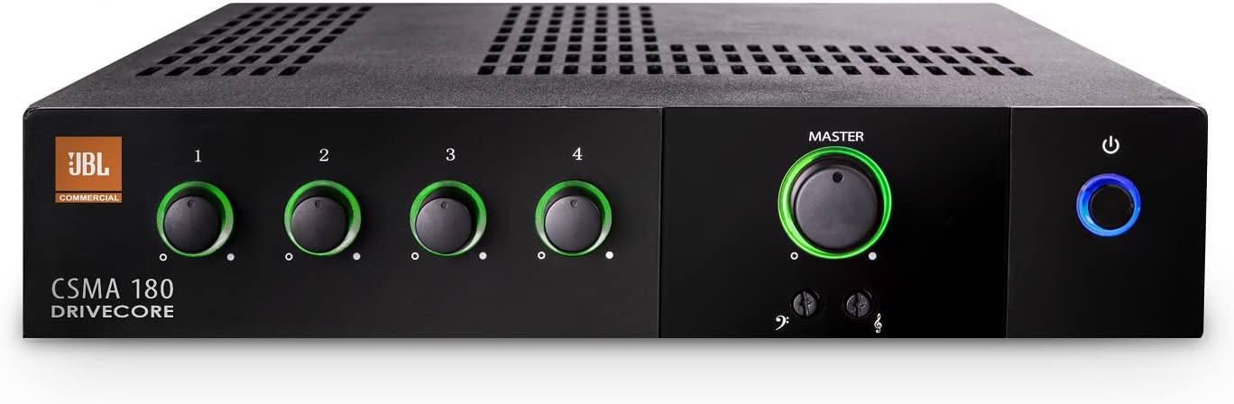 JBL Profesional CSMA1120 Serie Comercial Monocanal 120-Watt Alimentado Mezclador/Amplificador de Audio