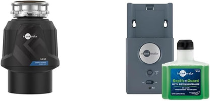 InSinkErator Power ‎80020-ISE - Eliminador de basura de 1 HP, serie Power EZ Connect, triturador de residuos de alimentos de alimentación continua, color negro