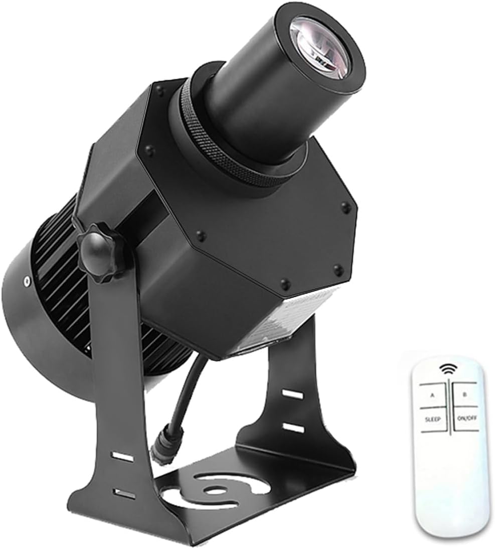 Proyector GOBO con logotipo LED de 120 W, Ip67, luz de efecto DJ impermeable, incluye GOBO de vidrio personalizado gratuito para proyectar imagen para hotel, empresa, tienda, boda,