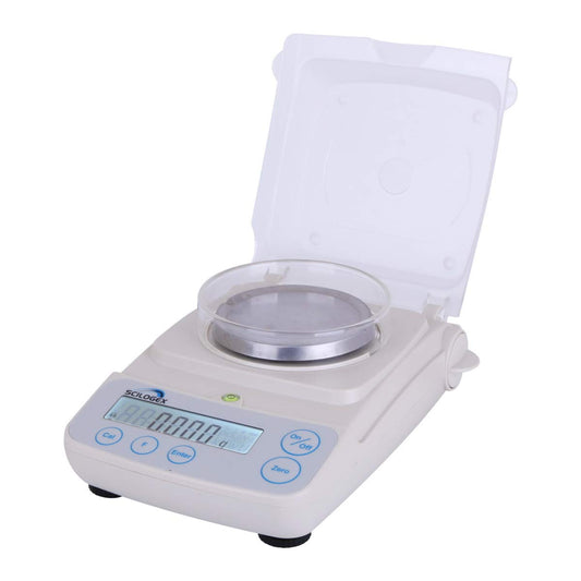 Scilogex SCI120P 120G x 0.001G Pro Balanza electrónica/báscula de alta precisión para joyería o laboratorio, bandeja de pesaje de acero inoxidable, protección contra sobrecarga