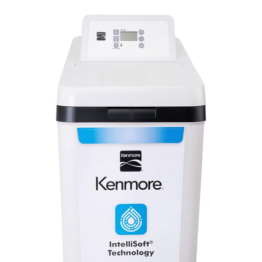 Kenmore Suavizante de agua 420 con válvula de flujo ultra | Reduce los minerales de dureza y el hierro de agua transparente | Suavizante de agua para todo el hogar | Fácil de instalar | Reduce el agua