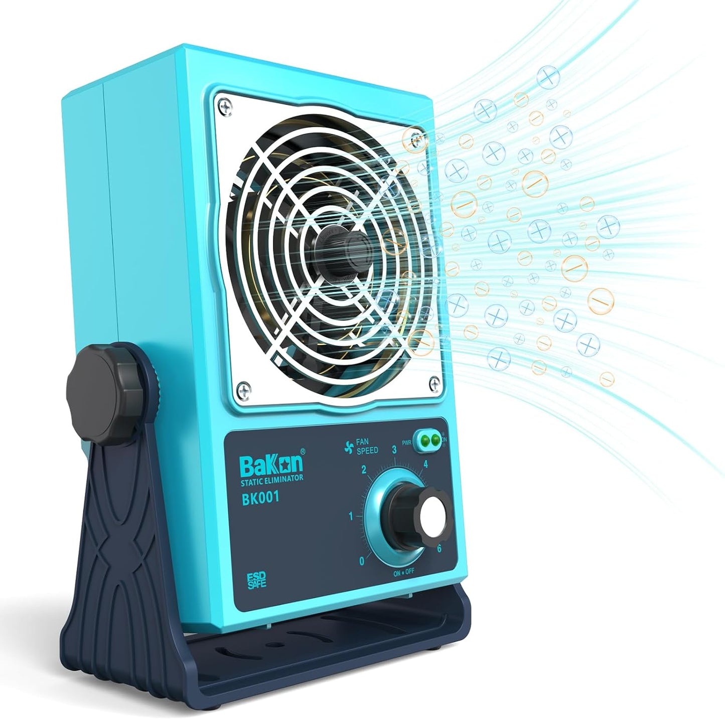 BAKON Ventilador de iones antiestáticos, Ventilador eléctrico de iones, Eliminador estático, Mantenimiento de fabricación electrónica, Laboratorio de investigación científica, Embalaje de chips para