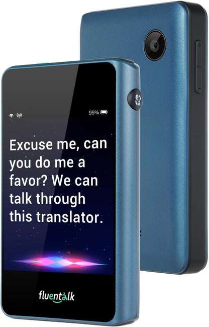 Timekettle, Fluentalk T1 Mini dispositivo de traductor no necesita WiFi, datos móviles globales integrados de 1 año, soporta 40 idiomas y traducción de fotos, traductor de idioma instantáneo para