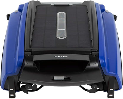 Betta SE - Limpiador robótico automático de superficie de piscina con batería de limpieza continua 24/7 y motores tolerantes al cloro de sal doble rediseñados (azul)