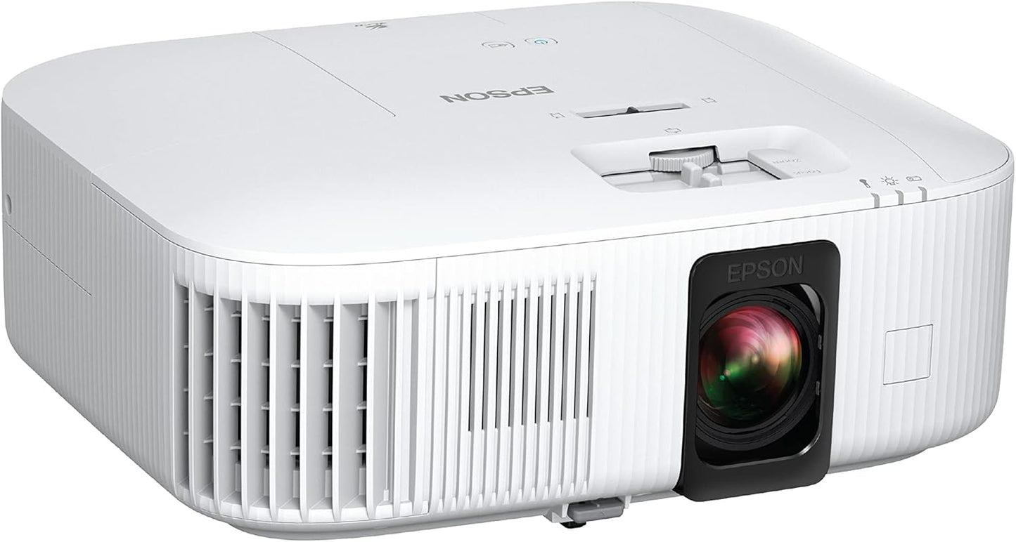 Epson Home Cinema 2350 4K PRO-UHD Proyector Inteligente para Juegos con Android TV, 3-Chip 3LCD, HDR10, HLG, 2,800 Lúmenes, Baja Latencia, Altavoz de 10 W, Bluetooth, Capacidad de Transmisión V11HA73020