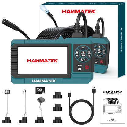 Hanmatek IE01 Cámara endoscopio Industrial pantalla de 4,3 pulgadas HD1080P IP67 impermeable 8 LED boroscopio de inspección de luz para reparación de tuberías de automóviles