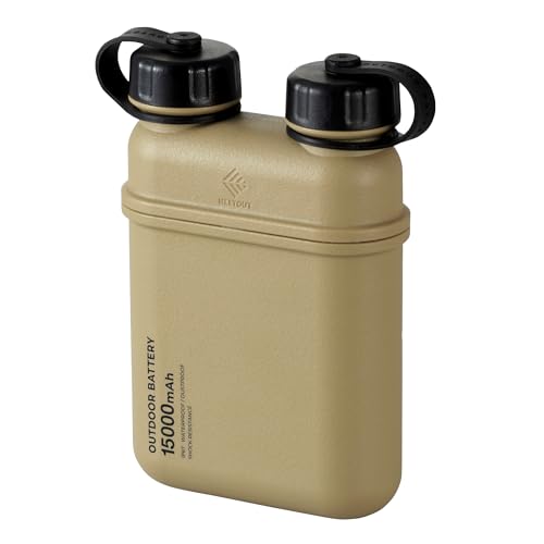 ELECOM NESTOUT - Cargador de energía resistente de 15000 mAh, cargador para exteriores, 32 W USB-C de carga rápida, resistente al agua, IP67, duradero, a prueba de golpes, paquete de batería para
