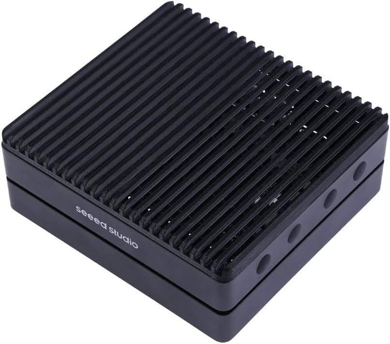 Seeed studio NVIDIA Jetson Nano Edge AI Device - Kit reComputer J1010, carcasa de aluminio, sistema Jetpack preinstalado. Mini PC con 0.5 TFLOP (FP16), fuente de alimentación no incluida