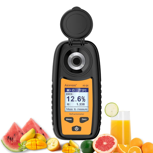 Refractómetro Brix Digital Sugar Brix Medidor automático Rango de compensación de temperatura 0-35%, ±0.2% Precisión, perfecto para frutas, jugos, verduras, bebidas y café