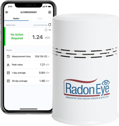 Detector monitor inteligente de radón Radon Eye RD200, para pruebas de propietarios de casa, teléfono inteligente permitido