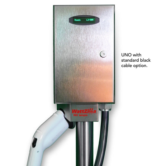 WattZilla UNO: 80-AMP 240v Caragdor EVSE REF 10180 Wall mount LCD