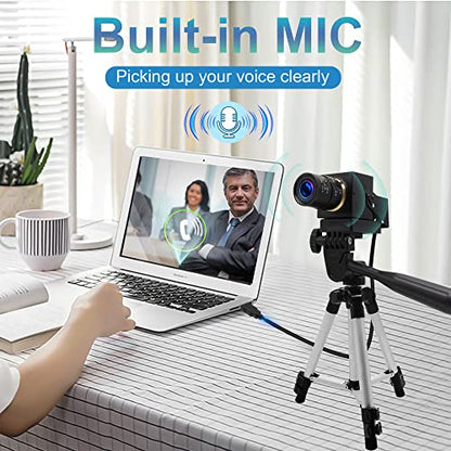 ELP Cámara USB 4K de enfoque variable, cámara web de 5 a 50 mm, zoom 10X, cámara varifocal, 2160P 30 fps, cámara web de enfoque manual, IMX317 Vari-Focus USB, cámaras USB de primer plano para Windows, Linux, Mac, Raspberry Pi