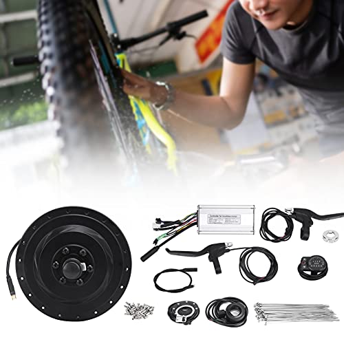 Bnineteenteam Kit de Conversión de Bicicleta Eléctrica, Juego de Motor de Cubo de Rueda Trasera de Alta Eficiencia de 48 V 500 W con Medidor de Pantalla KT-900S para Bricolaje(26 Inch 12G Spokes) Accesorios para la conversión de bicicletas eléctricas
