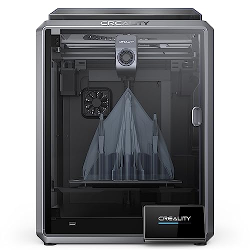 Creality K1 Impresora 3D Rápida, 600mm/s de Alta Velocidad, Detalle Preciso de 0,1mm, Nivelación Automática, Doble Ventilador Refrigerador, Control WiFi, Fuera de Caja, 220x220x250mm