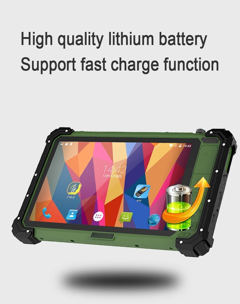 2022 Rugged Android Tablet Pc Ip67 Waterproof Push To Talk Poc 4g Lte Zello Two Way Radio Ptt 10&quot; 6gb Ram 128gb Rom Gps 16500mah - Tablets