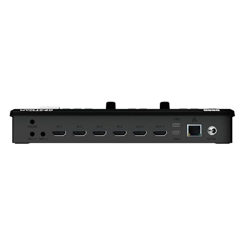 Osee GoStream Deck Pro - Conmutador mezclador de video portátil multiformato con 6 puertos HDMI y 2 USB