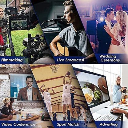 Hollyland Mars 400S PRO Sistema de transmisión de video inalámbrico, transmisor y receptor HDMI SDI 1080P, latencia de 0.08s, rango de 400 pies, 8 canales, monitoreo de 4 aplicaciones, fuente de alimentación de 3 vías, 3 modos de escena