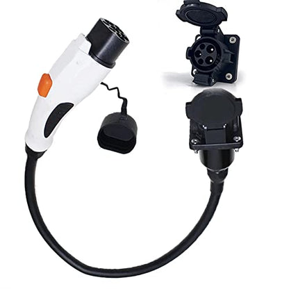 Adaptador EVSE de 32 A GBT Este adaptador se utiliza para cargar un coche eléctrico GB/T en cargadores J1772 tipo 1 EV con cable de 1.6 ft T1-GB/T