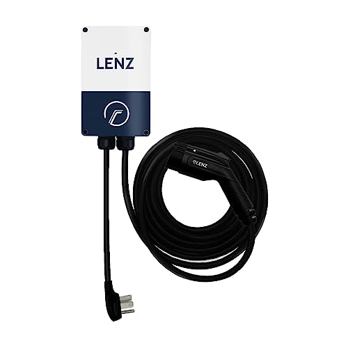 LENZ Estación de carga impermeable para vehículos eléctricos de nivel 2 (EV) de 40 amperios [certificado de seguridad], ETL con certificación UL 2494, Energy Star, certificado ‎EVSE-W1-40-A