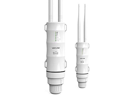 WAVLINK Extensor de enrutador WiFi AC600 punto de acceso WiFi al aire libre, banda dual de alta potencia 2.4+5G 600 Mbps AP/Wi-Fi extensor de alcance 3 en 1,