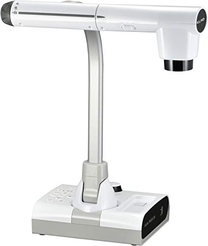 Elmo Presentador visual STEM-CAM modelo 1379, cámara de documentos con zoom 192x (12x óptico + 16x digital), sensor CMOS de 1/2.3 pulgadas, 3.4 megapíxeles, 30 fps, entrada y salida HDMI, RGB, USB, Ethernet, Wi-Fi