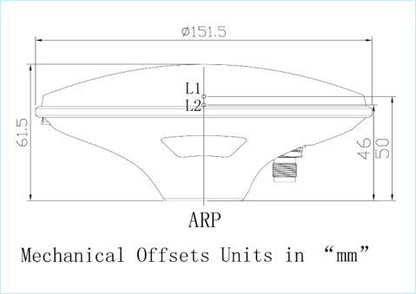 MASWELL GNSS Antena de levantamiento y antena de navegación precisa (GPS/GLONASS/Galileo/Brújula nivel de entrada