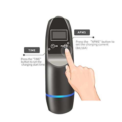 MCEVKELN Estación de carga portátil EV de nivel 2 compatible con autos eléctricos SAE J1772, 240 V, 40 amperios, NEMA 14-50