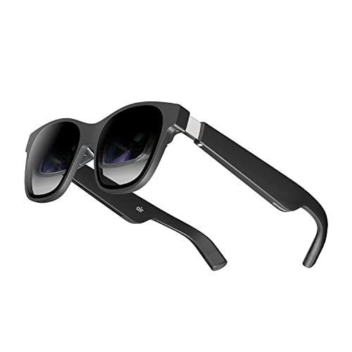 XREAL Air AR Glasses, Formerly Nreal, Smart Glasses with Massive 201" Micro-OLED Virtual Theater, Augmented Reality Glasses, Watch, Stream, and Game on PC/Android/iOS–Consoles Cloud Gaming Compatible
