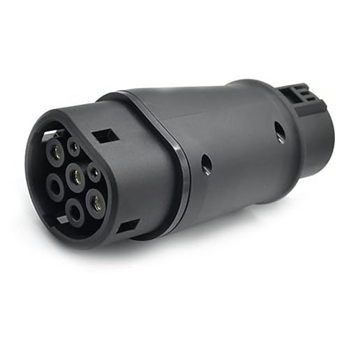 KHONS - Adaptador de cargador EV tipo 1 a tipo 2 adaptador de carga para vehículos eléctricos (SAE j1772 a IEC62196)