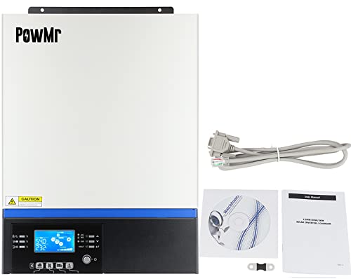 PowMr - Inversor de onda sinusoidal híbrida 3000W 24V CC a 230 V CA con driver de carga MPPT, servicio de soporte de utilidad/generador/carga solar