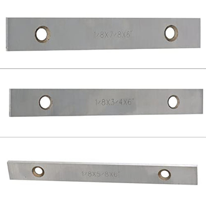 Juego de 10 pares de barras paralelas finas de 1/8 x 6 pulgadas para trabajos de fresado y otros proyectos WFLNHB
