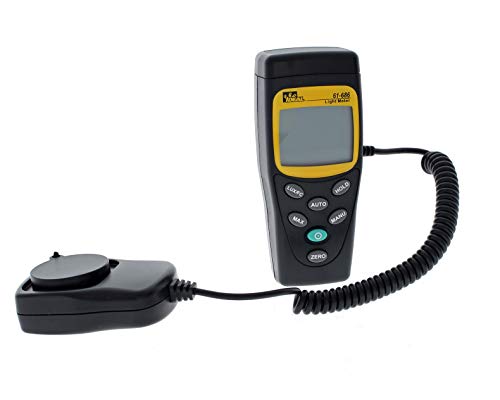 IDEAL INDUSTRIES INC. 61-686 Medidor de luz digital con sensor remoto, mide todas las fuentes de luz visibles