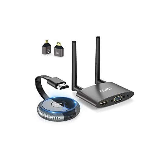 Transmisor y receptor HDMI inalámbrico 4K, TIMBOOTECH inalámbrico HDMI de 165 pies/50 m de largo alcance de transmisión de video/audio desde PC, portátil a HDTV, monitor, proyector, HDMI inalámbrico 5G para TIKTOK/Neflix/conferencias BBUSTIMHDMIDONGLE