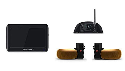 Furrion Vision S - Monitor de 5" de 3 cámaras con visión nocturna IR y amplios ángulos de visión: 1 cámara trasera de aleta de tiburón y 2 laterales FOS05TAEN