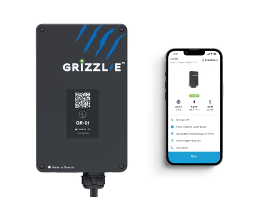 Grizzl-E Solución de carga eléctrica comercial Level 2, 40amperios, enchufe NEMA 14-50, paquete comercial WIFI - PHEVS